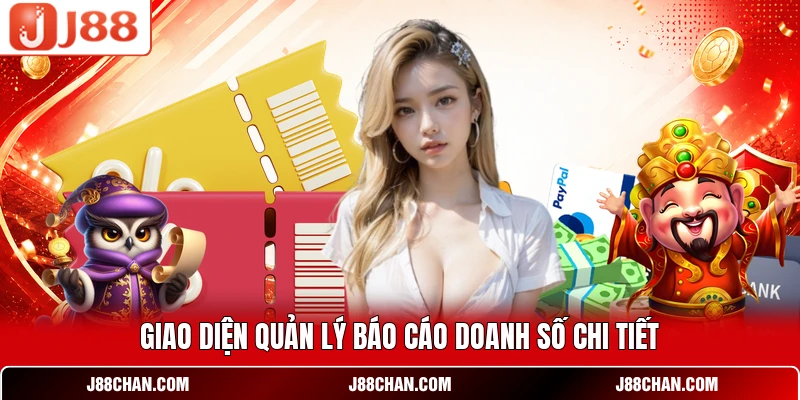 Giao diện quản lý báo cáo doanh số chi tiết